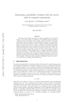 Estimating a probability of failure with the convex order in computer
  experiments