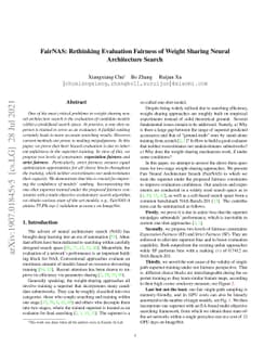 FairNAS: Rethinking Evaluation Fairness of Weight Sharing Neural
  Architecture Search