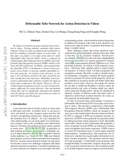 Deformable Tube Network for Action Detection in Videos