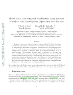 Model-based clustering and classification using mixtures of multivariate
  skewed power exponential distributions