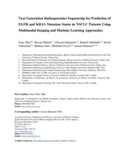 Next Generation Radiogenomics Sequencing for Prediction of EGFR and KRAS
  Mutation Status in NSCLC Patients Using Multimodal Imaging and Machine
  Learning Approaches
