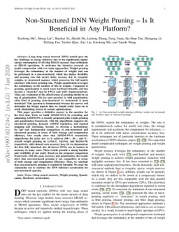 Non-Structured DNN Weight Pruning -- Is It Beneficial in Any Platform?