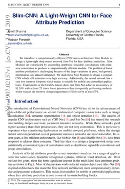 Slim-CNN: A Light-Weight CNN for Face Attribute Prediction