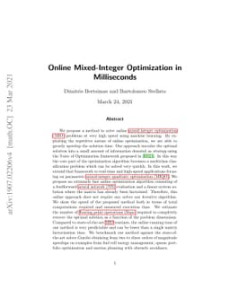 Online Mixed-Integer Optimization in Milliseconds