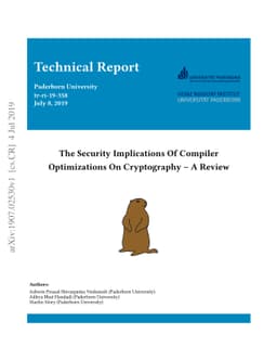 Security Implications Of Compiler Optimizations On Cryptography -- A
  Review
