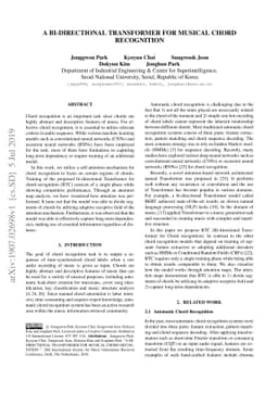 A Bi-directional Transformer for Musical Chord Recognition