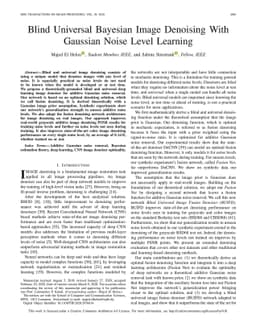 Blind Universal Bayesian Image Denoising with Gaussian Noise Level
  Learning