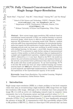 FC$^2$N: Fully Channel-Concatenated Network for Single Image
  Super-Resolution