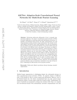 ASCNet: Adaptive-Scale Convolutional Neural Networks for Multi-Scale
  Feature Learning