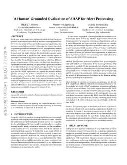 A Human-Grounded Evaluation of SHAP for Alert Processing