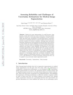 Assessing Reliability and Challenges of Uncertainty Estimations for
  Medical Image Segmentation