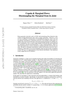 Copula & Marginal Flows: Disentangling the Marginal from its Joint