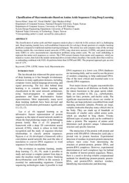 Classification of Macromolecule Type Based on Sequences of Amino Acids
  Using Deep Learning