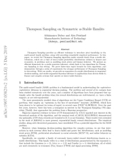 Thompson Sampling on Symmetric $α$-Stable Bandits