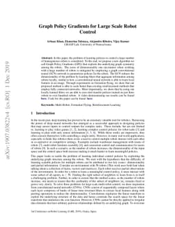 Graph Policy Gradients for Large Scale Robot Control