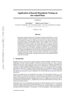 Kernel Hypothesis Testing with Set-valued Data