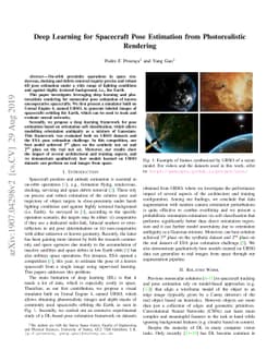 Deep Learning for Spacecraft Pose Estimation from Photorealistic
  Rendering