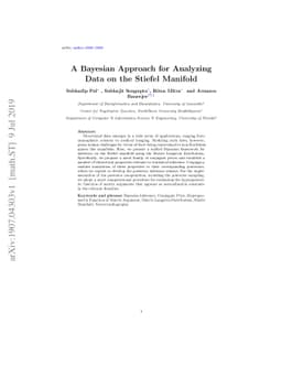 A Bayesian Approach for Analyzing Data on the Stiefel Manifold