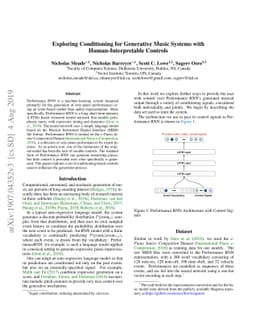 Exploring Conditioning for Generative Music Systems with
  Human-Interpretable Controls