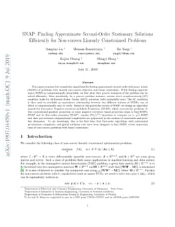 SNAP: Finding Approximate Second-Order Stationary Solutions Efficiently
  for Non-convex Linearly Constrained Problems