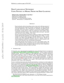 Deep Lagrangian Networks: Using Physics as Model Prior for Deep Learning