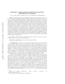 DeepXDE: A deep learning library for solving differential equations