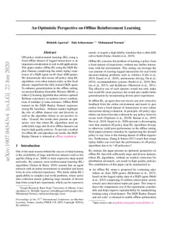 An Optimistic Perspective on Offline Reinforcement Learning