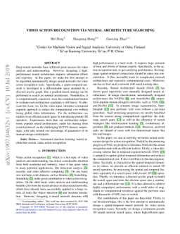 Video Action Recognition Via Neural Architecture Searching