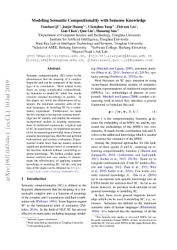 Modeling Semantic Compositionality with Sememe Knowledge