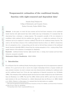 Nonparametric estimation of the conditional density function with
  right-censored and dependent data