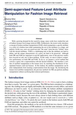Semi-supervised Feature-Level Attribute Manipulation for Fashion Image
  Retrieval