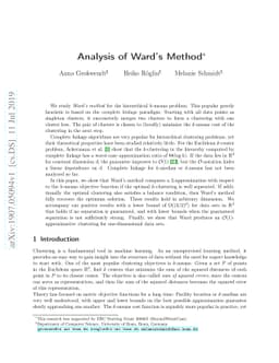 Analysis of Ward's Method