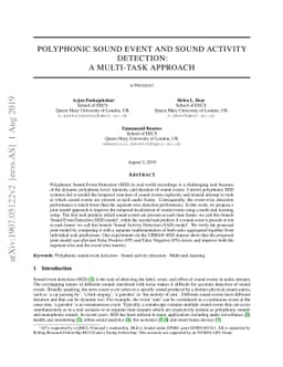 Polyphonic Sound Event and Sound Activity Detection: A Multi-task
  approach