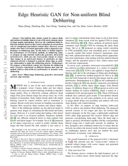 Edge Heuristic GAN for Non-uniform Blind Deblurring