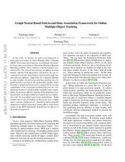 Graph Neural Based End-to-end Data Association Framework for Online
  Multiple-Object Tracking