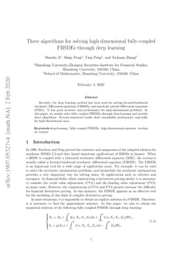Three algorithms for solving high-dimensional fully-coupled FBSDEs
  through deep learning