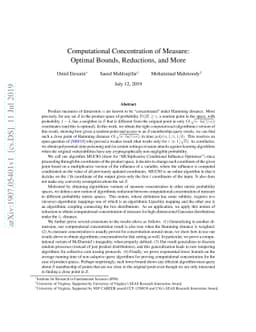 Computational Concentration of Measure: Optimal Bounds, Reductions, and
  More