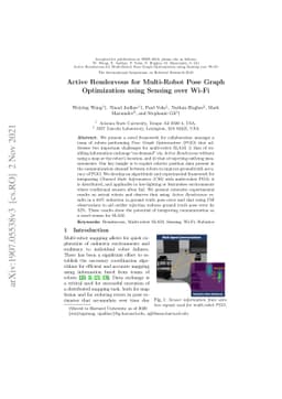 Active Rendezvous for Multi-Robot Pose Graph Optimization using Sensing
  over Wi-Fi