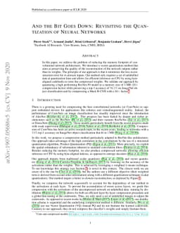 And the Bit Goes Down: Revisiting the Quantization of Neural Networks