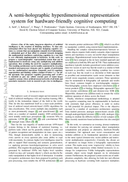 A semi-holographic hyperdimensional representation system for
  hardware-friendly cognitive computing