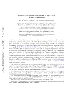 Asymptotics for Spherical Functional Autoregressions