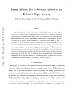 Energy-Efficient Radio Resource Allocation for Federated Edge Learning