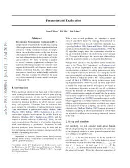 Parameterized Exploration