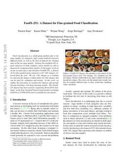 FoodX-251: A Dataset for Fine-grained Food Classification