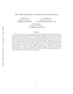 The FAST Algorithm for Submodular Maximization
