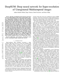 DeepSUM: Deep neural network for Super-resolution of Unregistered
  Multitemporal images