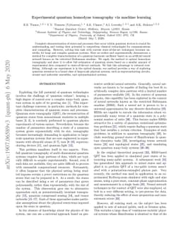 Experimental quantum homodyne tomography via machine learning