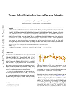 Towards Robust Direction Invariance in Character Animation