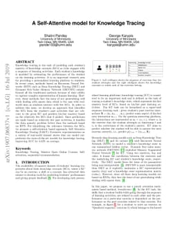 A Self-Attentive model for Knowledge Tracing