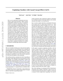 Explaining Classifiers with Causal Concept Effect (CaCE)